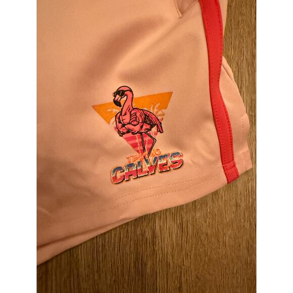 Adidas Men's Pink Shorts with Red Accents - Picture 2 of 4
